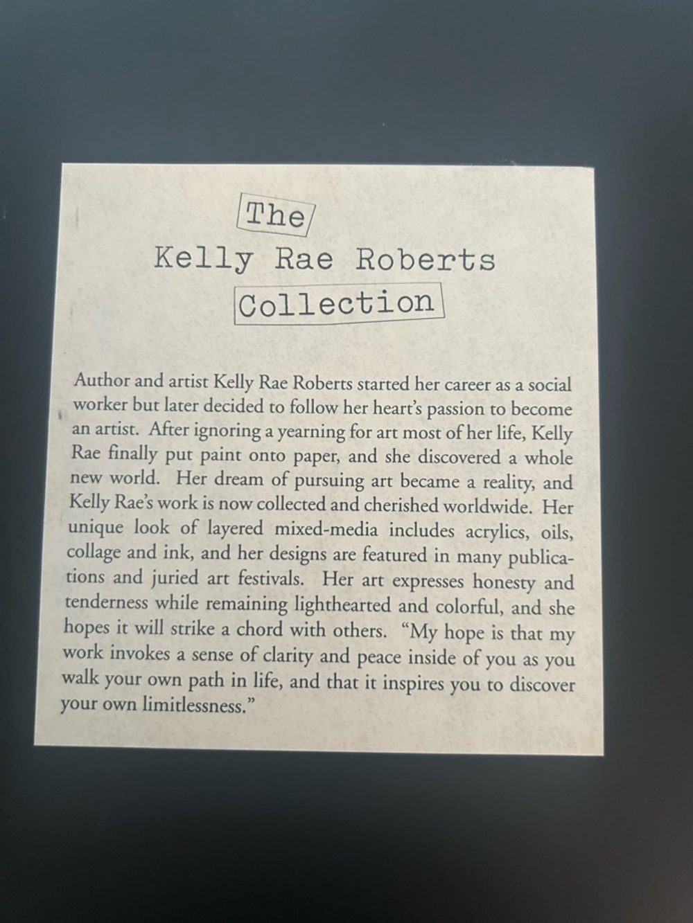 The Kelly Rae Roberts Mixed Media Inspirational Art Plaque 12x8 - Picture 3 of 7